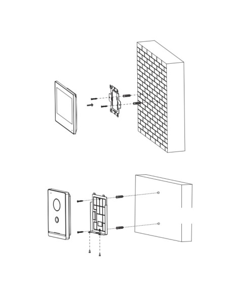 Kaufen DAHUA KTW04 IP-WLAN-Video-Türsprechanlagen-Set für die Außenmontage (Aufputz) + WLAN-Innenmonitor