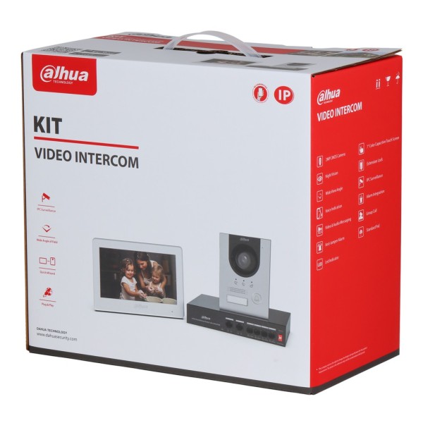 Kaufen DAHUA KTP04-S2(F) IP-Video-Türsprechanlagen-Set für den Außenbereich zum Einbau + Innenmonitor