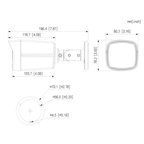 Acquistare DAHUA HAC-HFW1239TLM-IL-A-0280B-S3 Tubolare HDCVI 4EN1 2M 1080P FULL COLOR WDR Illuminazione Dual Smart Light+ LED40m