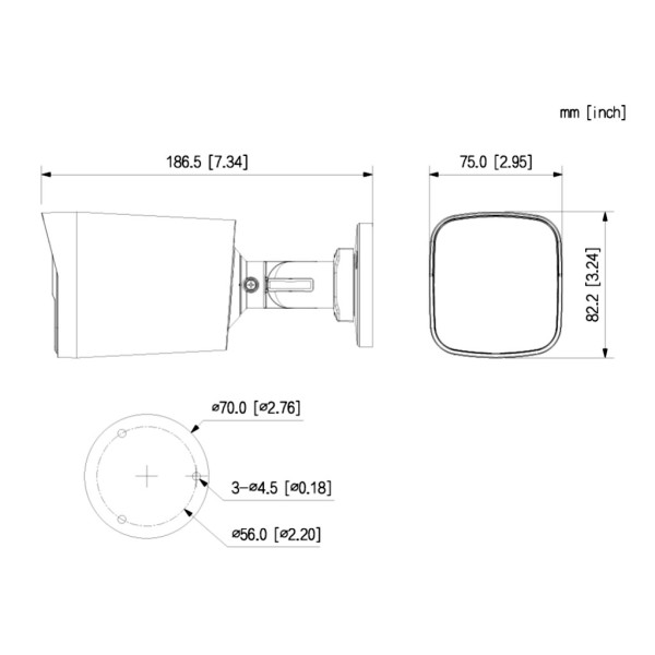 Acheter DAHUA HAC-HFW1249X-IL-A-PRO Caméra tube HDCVI 4EN1 WizColor PRO H265 2M WDR 130 dB Éclairage double LED 50 m / IR 50 m 2