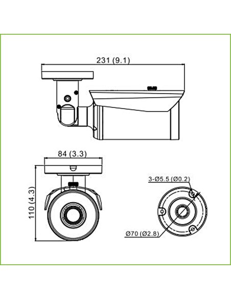 Acheter IRLAB CBD-CT28EW Tubulaire HDCVI 2M 1080P DN ICR 0.00001Lux 5.5mm IP66