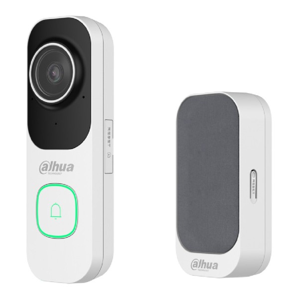 Acheter DAHUA VDKP01-WG Sonnette vidéo Wi‑Fi 4 M blanche DB41AW + Sonnette Wi‑Fi grise DS1AG