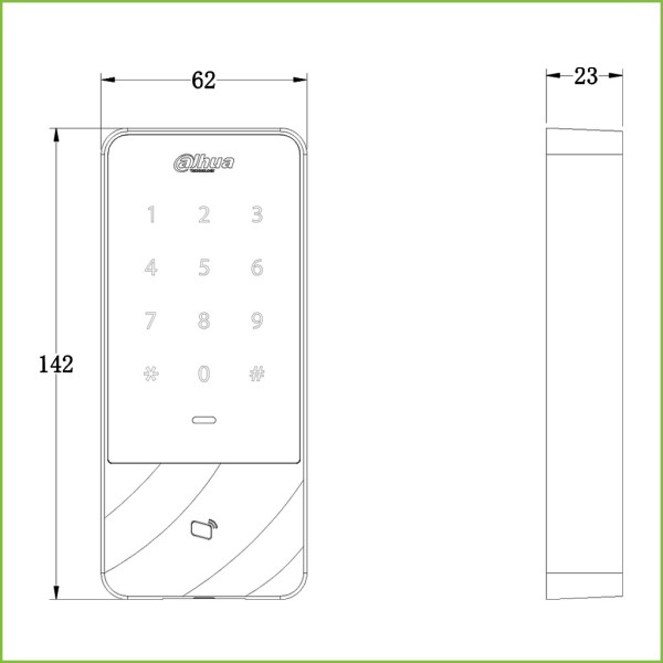 Acheter DAHUA ASI1201E-D Lecteur autonome de carte EM IP66