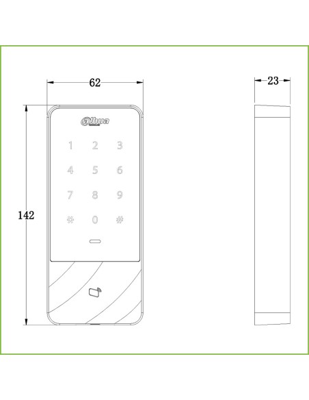 Acheter DAHUA ASI1201E-D Lecteur autonome de carte EM IP66