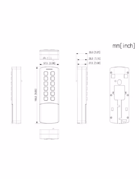 Acquistare DAHUA ASI1201M-MEP Lettore autonomo di schede a doppia frequenza 13,56MHz/125kHz IP65 IK08 PoE