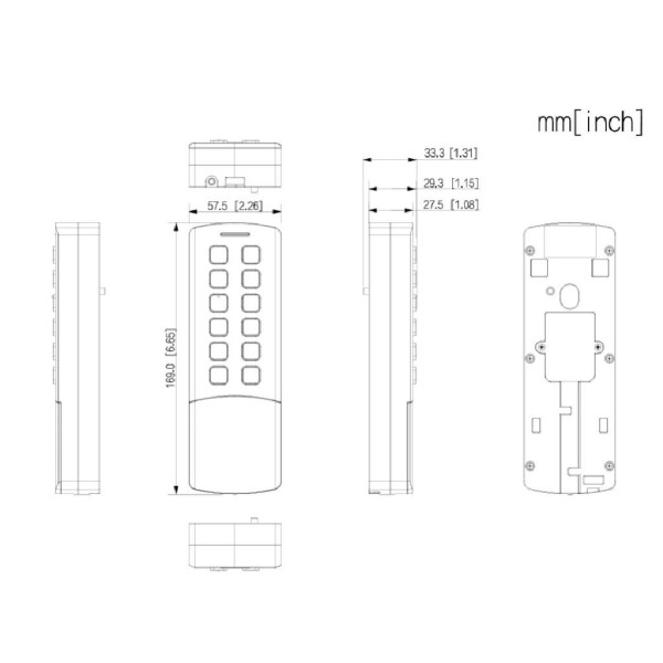 Acheter DAHUA ASI1201M-MEW Lecteur autonome Carte double fréquence 13,56 MHz/125 kHz IP65 IK08 WiFi