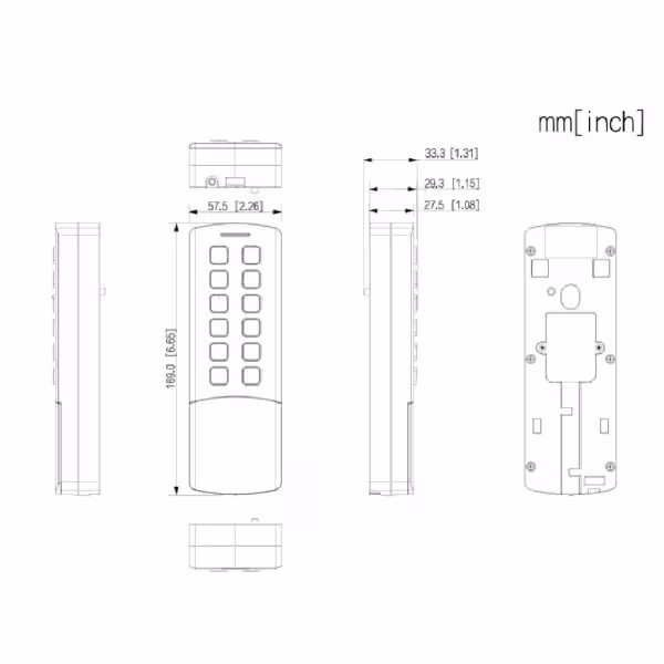 Acquistare DAHUA ASI1212M-W Lettore autonomo impronta digitale + PIN + telecomando + tessera Mifare IP65 IK08 WiFi