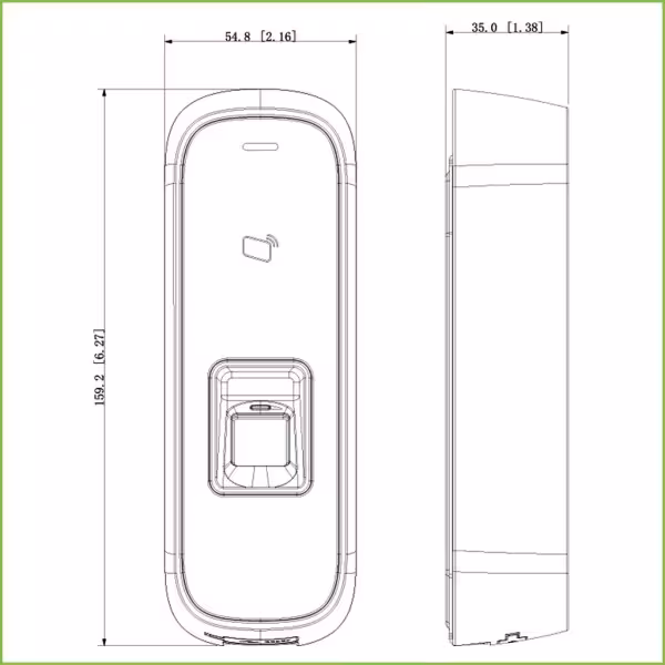 Acquistare DAHUA ASI1202M Lettore autonomo di schede Mifare + impronta digitale RS485 IK10 IP65