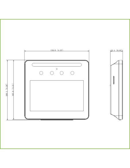 Acquistare DAHUA ASI3213G-MW Lettore autonomo LCD 4,3" touchscreen con riconoscimento facciale + PIN + tessera/cardina