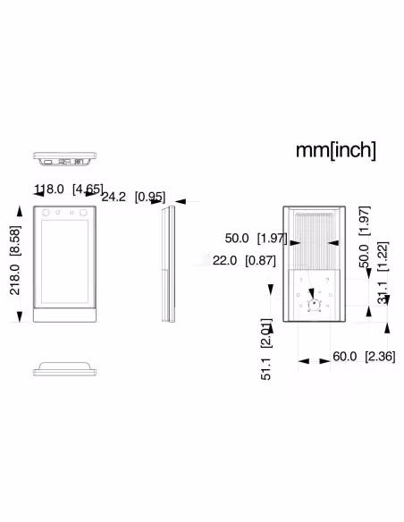 Comprar DAHUA ASI7214S-W Lector Autónomo LCD 7" táctil de Reconocimiento Facial+PIN+Tarjeta+Huella+QR WiFi 2.4GHz