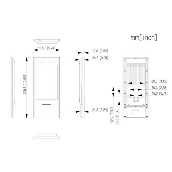 Comprar DAHUA ASI8216DA-W Lector Autónomo LCD 8" táctil de Reconocimiento Facial+PIN+Tarjeta+QR+venas de la palma WiFi 2.4GHz IP