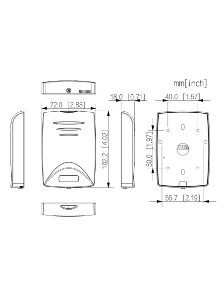Comprar DAHUA ASR1100B-V1 Lector Proximidad Mifare RS485 IP67 Exterior