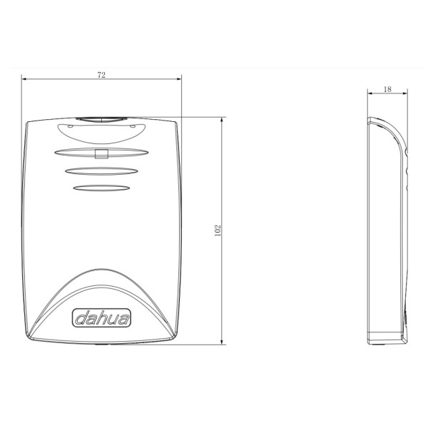 Acheter DAHUA ASR1100B-D-V1 Lecteur de proximité EM RS485 IP66 Extérieur