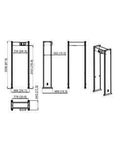 Acheter DAHUA ISC-D118-V2 portique détecteur de métaux à 18 zones avec télécommande 2
