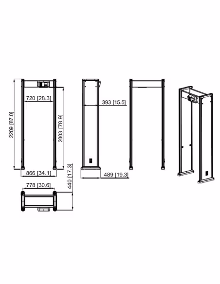 Comprar DAHUA ISC-D118-V2 Arco detector de metales de 18 zonas con control remoto
