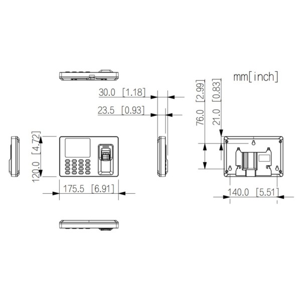 Kaufen DAHUA ASA1222E-S ASA1222EL-S IP-Anwesenheitskontrollterminal mit Fingerabdruck, PIN