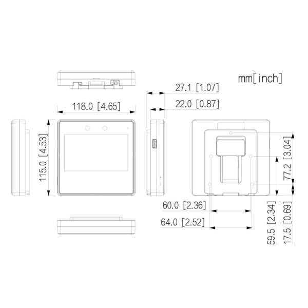 Acquistare DAHUA ASA3223A-W Terminale di controllo presenze IP WiFi con riconoscimento facciale e PIN