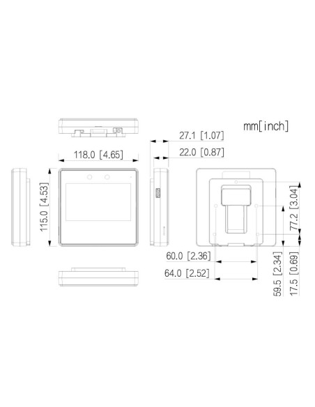 Acheter DAHUA ASA3223A-W Terminal de contrôle de présence IP WiFi avec reconnaissance faciale et code PIN