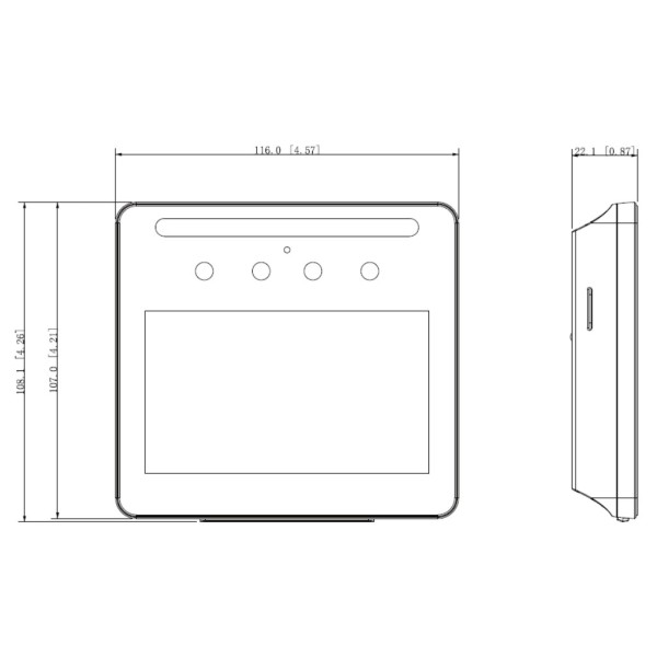 Acheter DAHUA ASA3213G-MW Terminal de contrôle de présence IP WiFi avec reconnaissance faciale + PIN + carte