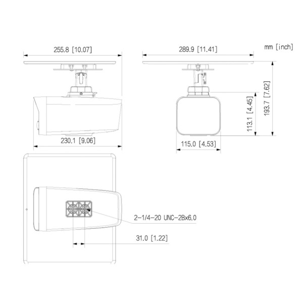 Acheter DAHUA IPC-HFW2441DG-4G-SP-B-MAX Caméra tubulaire IP MAX H.265 4 Mpx Éclairage double LED 20 m / IR 30 m 3.6mm IP67 PIR M