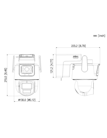 Acheter DAHUA IPC-PTS2649C-3E3Z-4GB20 Caméra PT IP WizColor zoom hybride 3M+3M H265 LED30m/LED50m IP66 micro/haut-parleur 4G IA 