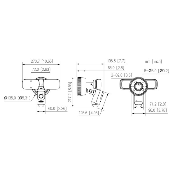 Comprar DAHUA IPC-WL46A Cámara IP H265 4M con doble foco reflector de 30m + IR10m y sirena 2.8mm IP65 MIC E/S PIR WiFi