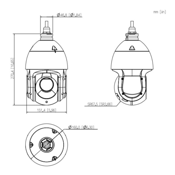 Acheter DAHUA SD49425DB-HNY-GQ-EAU Dôme PTZ IP H265 4M WDR Starlight IR 100 m 25x IP66 AUDIO E/S 4G IA