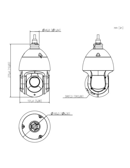 Acheter DAHUA SD49425DB-HNY-GQ-EAU Dôme PTZ IP H265 4M WDR Starlight IR 100 m 25x IP66 AUDIO E/S 4G IA