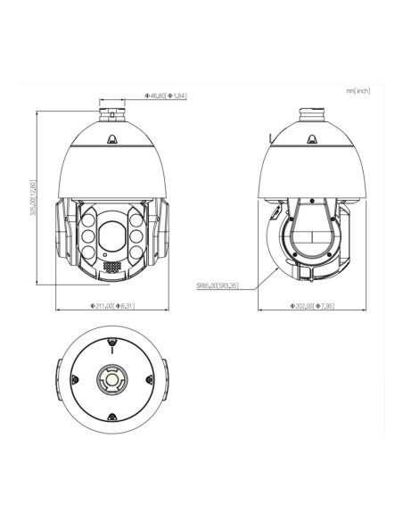 Kaufen DAHUA SD6C3432GB-HNR-AGQ-PV1-EAU Dome PTZ IP 4M TiOC H265 WDR Starlight Duale Beleuchtung LED50m/IR150m 32x IP66 AUDIO E/