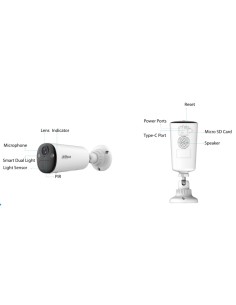 Kaufen DAHUA BF4CP/M0508 Tubular IP H265 4M Duale LED-Beleuchtung 20 m/IR 15 m 2.1mm IP66 PIR Mikrofon/Lautsprecher WLAN KI mit  2