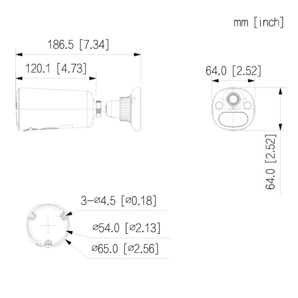 Acheter DAHUA BF4CP/M0508 Caméra tubulaire IP H.265 4 MP Éclairage double LED 20 m / IR 15 m 2.1mm IP66 PIR Micro / Haut-parleur