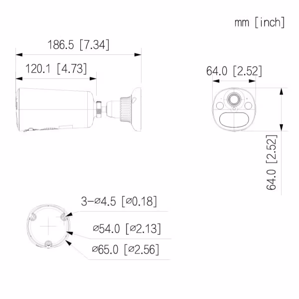 Comprar DAHUA BF4CP-XL/M0508 Tubular IP H265 4M Iluminación Dual LED20m/IR15m 2.1mm IP66 PIR MIC/Altavoz WiFi AI con batería + P