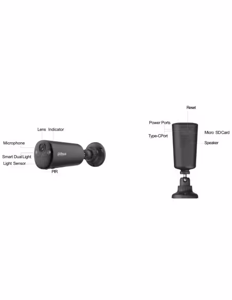 Acquistare DAHUA BF4CA-XL/M0508 Tubolare IP H265 4M Illuminazione doppia LED20m/IR15m 2.1mm IP66 PIR MIC/Altoparlante WiFi AI co