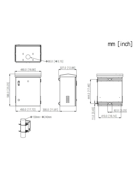 Acheter DAHUA PFC102F Boîte de distribution d’alimentation IP54 extérieure antivol