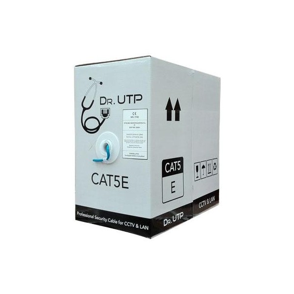 Comprar DRUTP UTPCAT5E-305 Bobina 305mts Cable UTP CAT5e 0.50mm CPR Cubierta PVC Azul