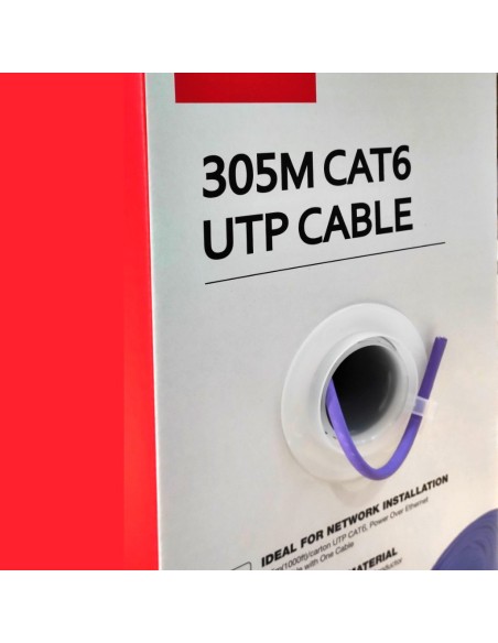 Acquistare DAHUA PFM923I-6UN-CC (PURPLE) Bobina da 305 m Cavo UTP CAT6 0.53mm Rame senza ossigeno CE CPR Cca. Guaina LSZH Viola