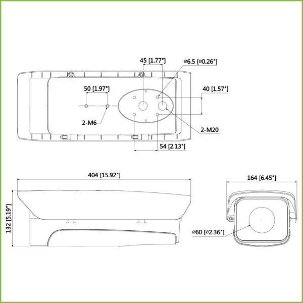 Comprar DAHUA PFH610V-IR Carcasa exterior en aluminio IP67 IK10 calefactor ventilador IR100m 24Vac