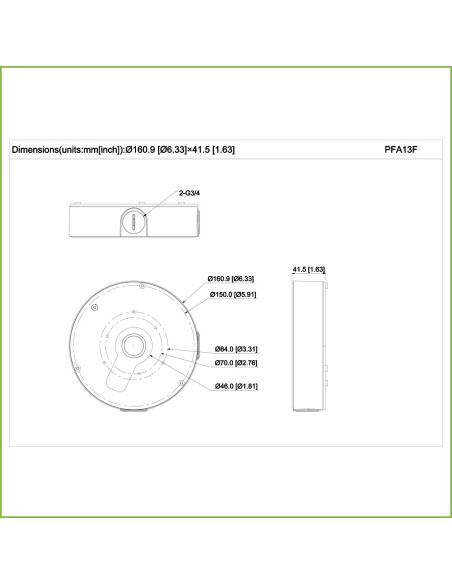 Comprare DAHUA PFA13F Scatola di derivazione per telecamere PTZ SD1A SD12