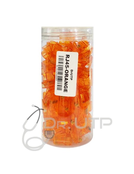Acquista DRUTP RJ45-ORANGE Connettore RJ45 CAT.5e colore arancione in barattolo da 100 unità