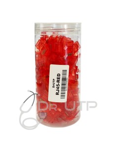 Acheter DRUTP RJ45-RED Connecteur RJ45 CAT.5e couleur rouge en pot de 100 unités