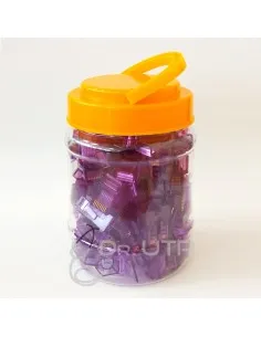 Comprar DRUTP RJ45-PURPLE Conector RJ45 CAT.5e Color Morado en Tarro de 100 unidades