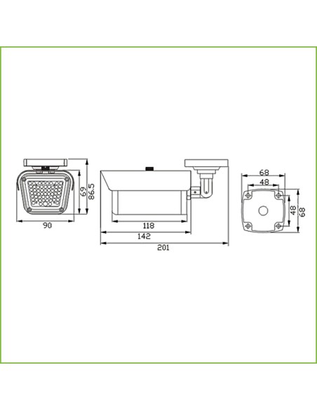 Acheter IRLAB LIR-CB32 Projecteur infrarouge 55 m 60º 55 LED 850 nm IP66