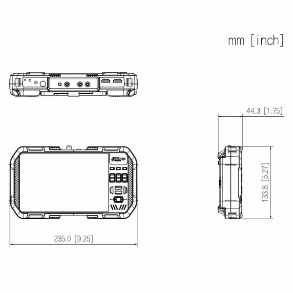 Acheter DAHUA PFM907-E Testeur vidéo IP H265 / HDCVI / HDTVI / AHD / ANALOGIQUE Écran tactile 7" WiFi 2,4/5 GHz HDMI PoE 12 Vcc 