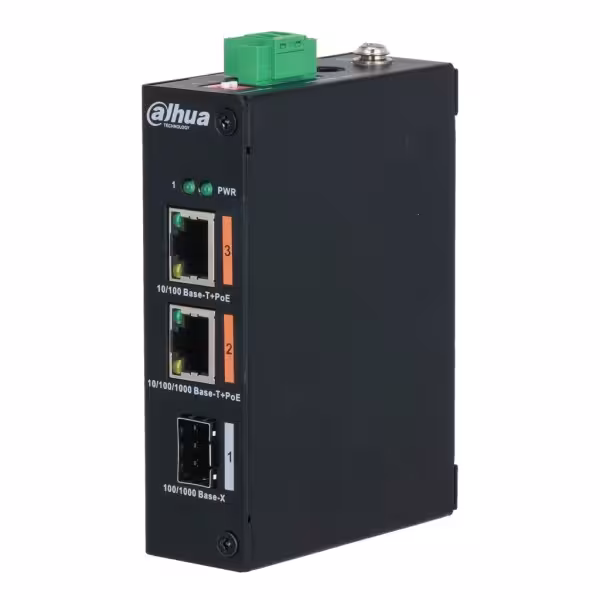 Acquistare DAHUA PFS3103-1GT1ET-60-V2 Switch Hardened PoE 2.0 2 porte (1p 10/100 + 1p Gigabit) +1SFP Uplink Gigabit 60W Non gest