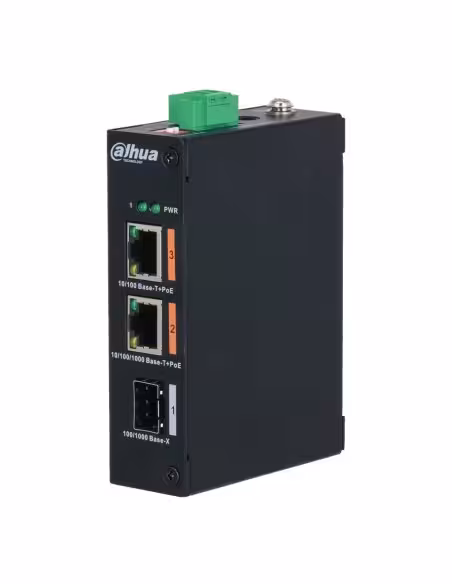 Acquistare DAHUA PFS3103-1GT1ET-60-V2 Switch Hardened PoE 2.0 2 porte (1p 10/100 + 1p Gigabit) +1SFP Uplink Gigabit 60W Non gest