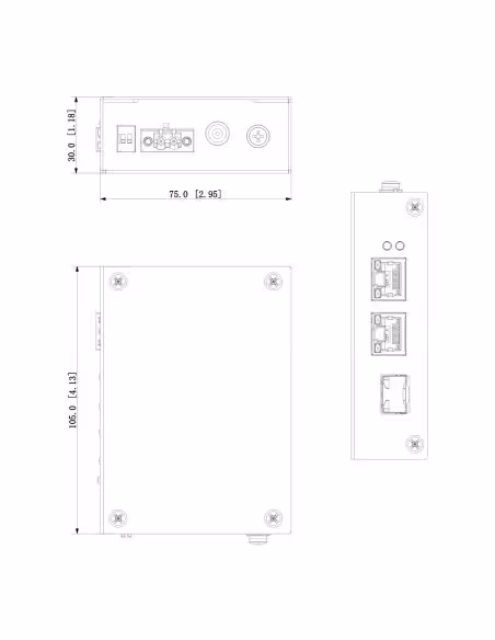 Acquistare DAHUA PFS3103-1GT1ET-60-V2 Switch Hardened PoE 2.0 2 porte (1p 10/100 + 1p Gigabit) +1SFP Uplink Gigabit 60W Non gest