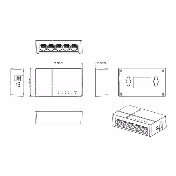 Comprar DAHUA PFS3005-5ET-L-V2 Switch 5 puertos 10/100 No_Gestionable Layer2