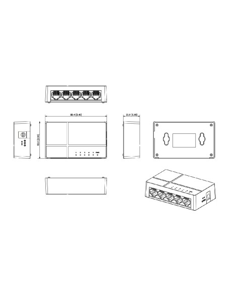 Comprar DAHUA PFS3005-5ET-L-V2 Switch 5 puertos 10/100 No_Gestionable Layer2