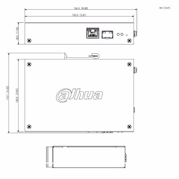 Kaufen DAHUA CHS4102-1GT Switch Hardened 2 Ports 1RJ45 Gigabit + 1SFP Gigabit verwaltbar in der Cloud Layer2