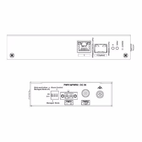 Kaufen DAHUA CHS4102-1GT Switch Hardened 2 Ports 1RJ45 Gigabit + 1SFP Gigabit verwaltbar in der Cloud Layer2